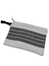 Beach Pouch - Black Stripes