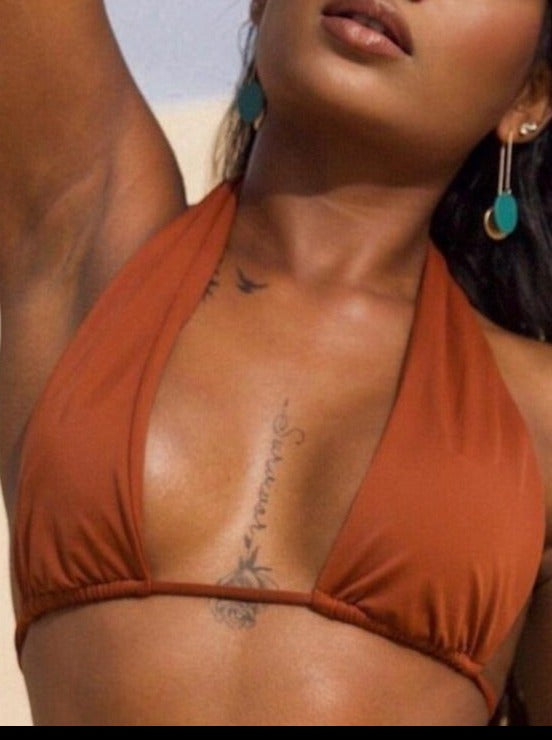 Vega Bikini Top in Moroccan Brown