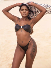 Lyra Bikini Top in Vegan Leather