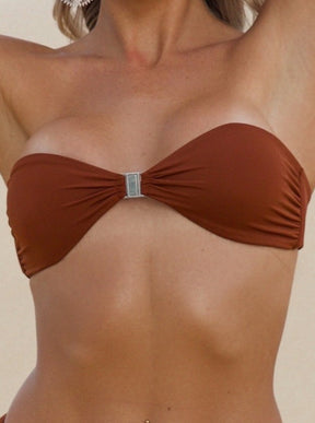 Lyra Bikini Top in Moroccan Brown
